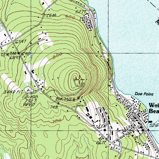 Topographic Map of Buckyard Mountain, NH