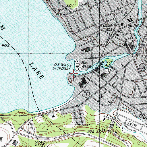 Topographic Map of Dixon Point, NH