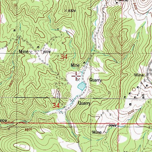 Topographic Map of Marble Quarry Gulch, CO