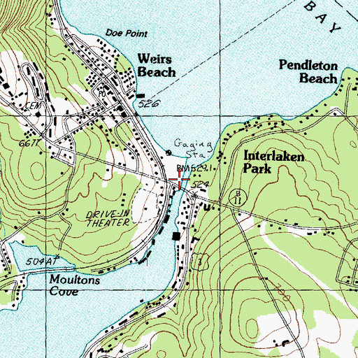 Topographic Map of Endicott Rock Park, NH