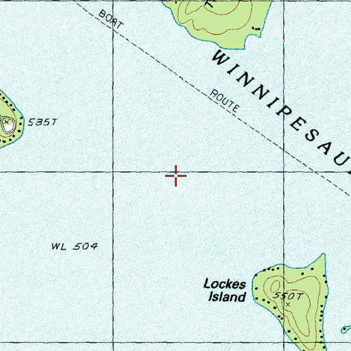 Topographic Map of Gilford Beach, NH
