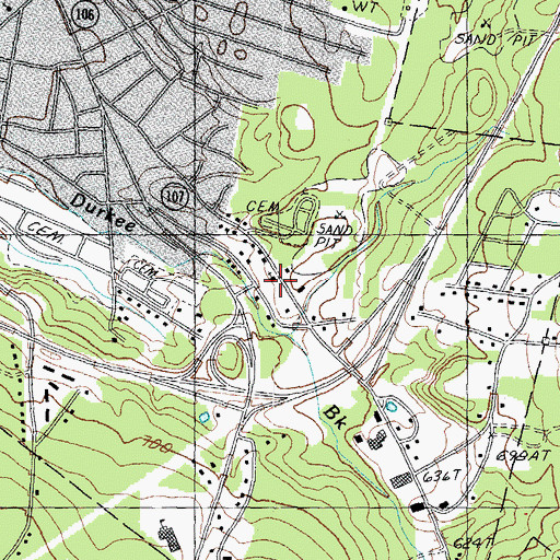 Topographic Map of Grace Presbyterian Church, NH