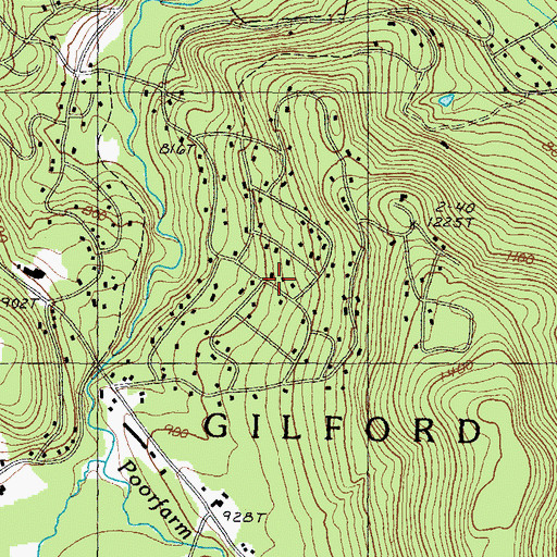 Topographic Map of Gunstock Acres, NH