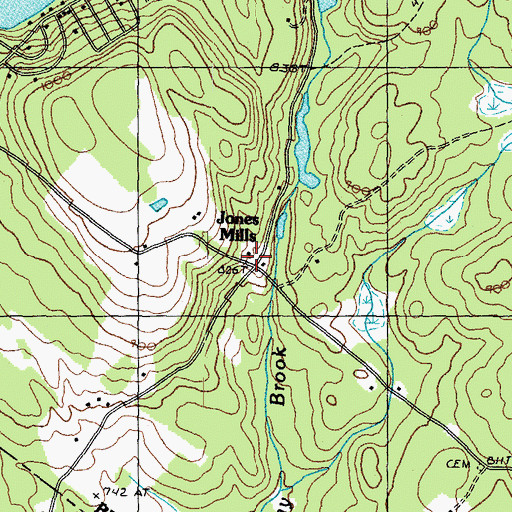 Topographic Map of Jones Mills, NH