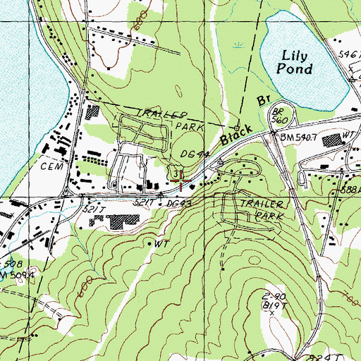 Topographic Map of Kellers Shopping Plaza Shopping Center, NH