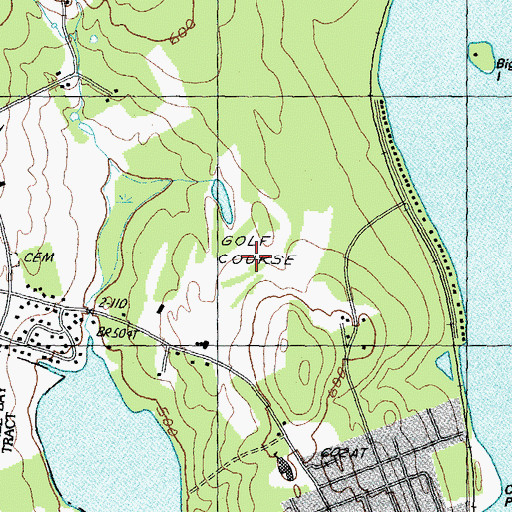 Topographic Map of Laconia Country Club, NH