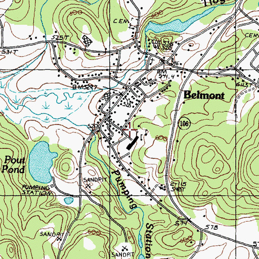 Topographic Map of Lakes Christian Center, NH
