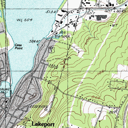 Topographic Map of Lakes Region Christian School, NH