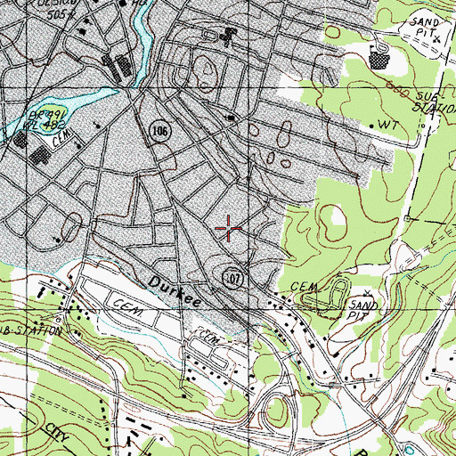 Topographic Map of Larkvale Home Nursing Home, NH