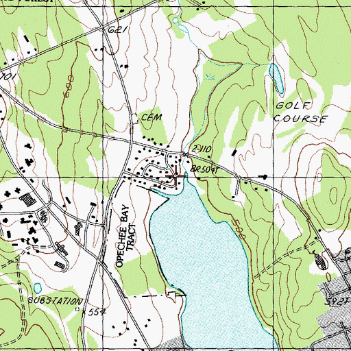 Topographic Map of Mallard Cove, NH
