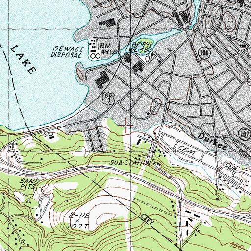 Topographic Map of Memorial Park, NH