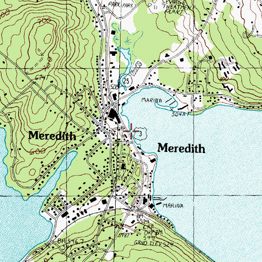Topographic Map of Meredith Chamber of Commerce, NH