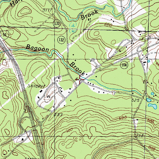 Topographic Map of New Hampton Post Office, NH