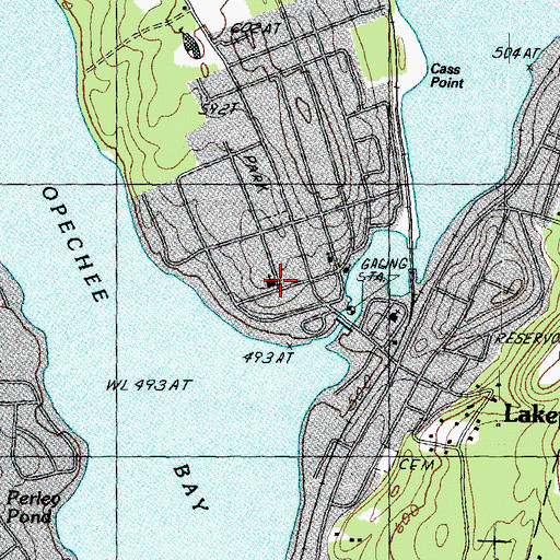 Topographic Map of Our Lady of the Lakes Roman Catholic Church, NH