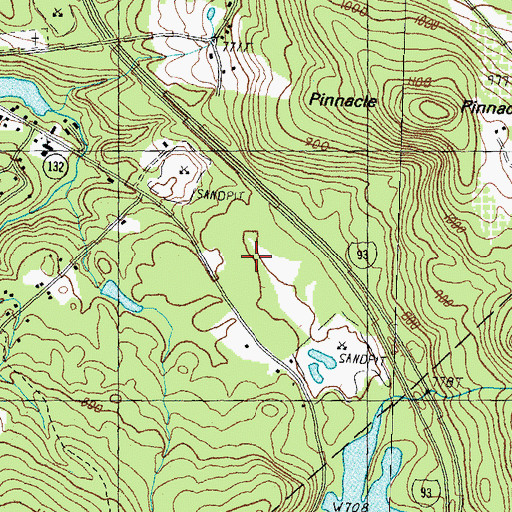 Topographic Map of Pine Meadow Golf Club, NH