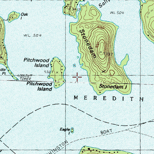 Topographic Map of Stonedam Narrows, NH