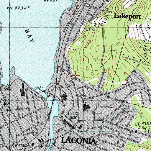 Topographic Map of Taylor Home Nursing Home, NH