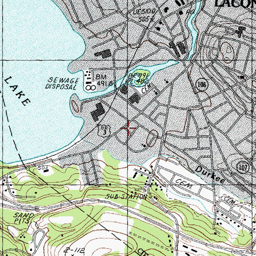 Topographic Map of Temple B'nai Israel, NH
