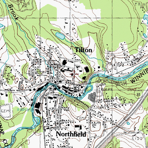 Topographic Map of Tilton Junior College (historical), NH