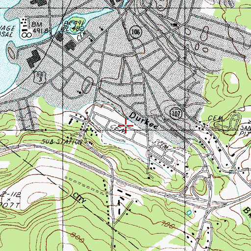 Topographic Map of Union Cemetery, NH