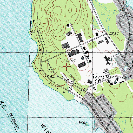 Topographic Map of Wildwood Village, NH