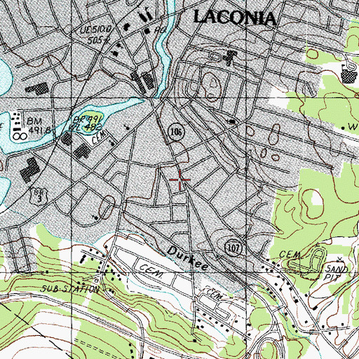 Topographic Map of Wyatt Park, NH