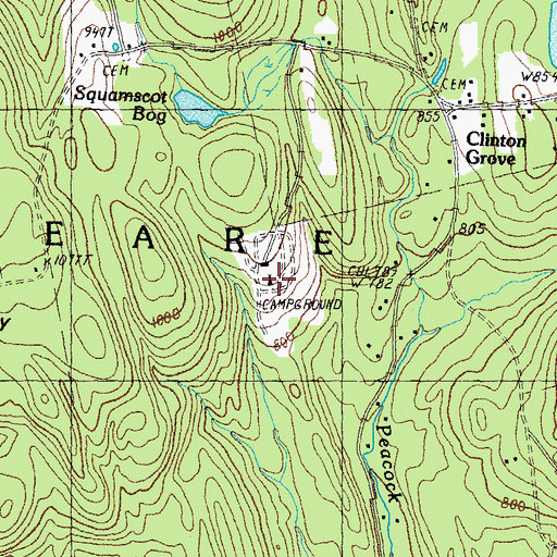 Topographic Map of All Seasons Campground, NH