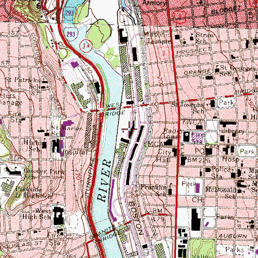 Topographic Map of Arms Park, NH