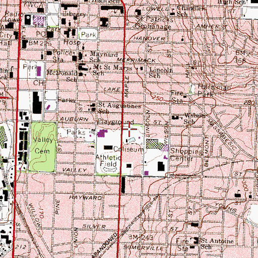 Topographic Map of Basquil-Sheehan Park, NH