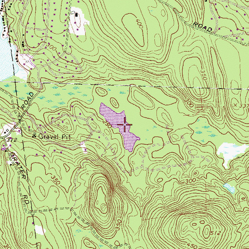 Topographic Map of Beaver Ponds, NH