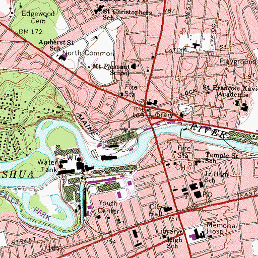 Topographic Map of Bethel Church, NH