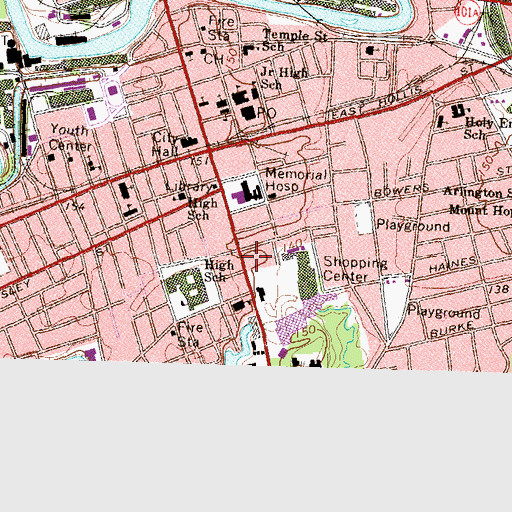 Topographic Map of Bird Meeting House (historical), NH