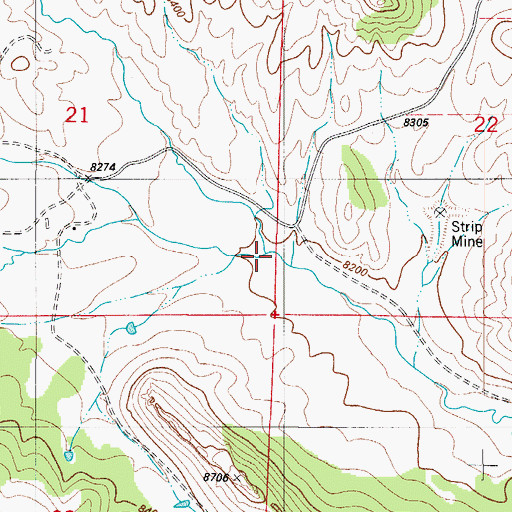 Topographic Map of Hall Gulch, CO