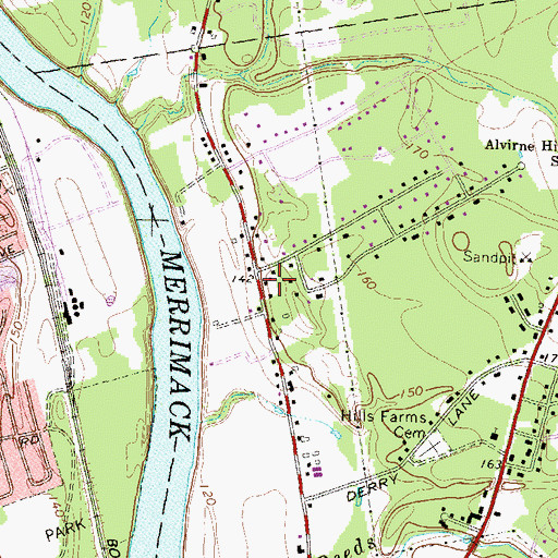 Topographic Map of Calvary Assembly of God Church, NH