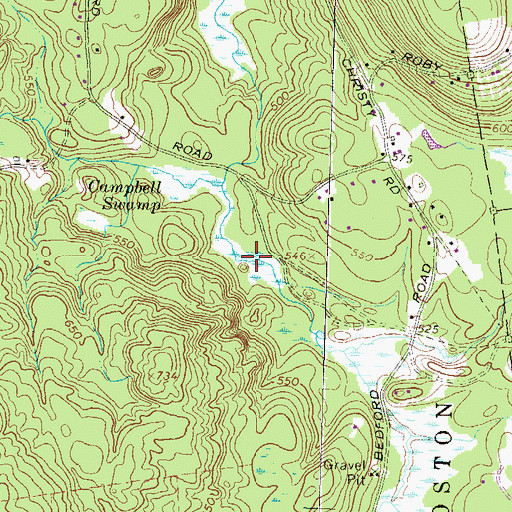 Topographic Map of Campbell Pond, NH