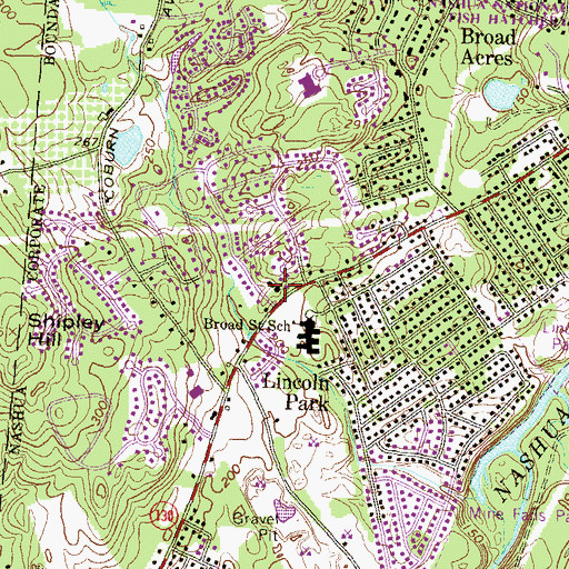 Topographic Map of Christ the King Lutheran Church, NH
