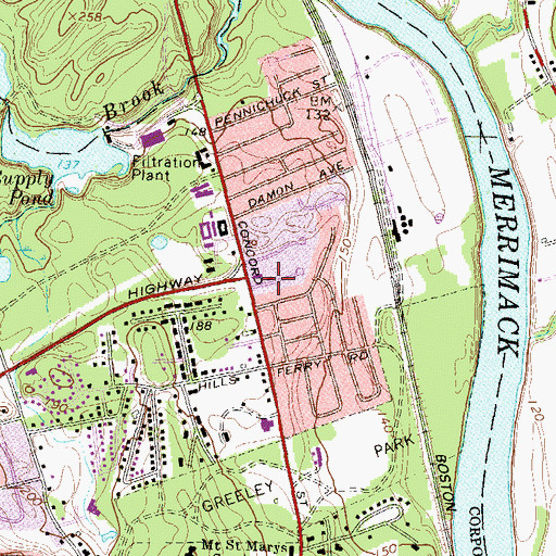Topographic Map of Christian Bible Academy, NH