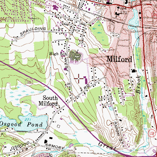 Topographic Map of Christian Life Assembly of God Church, NH