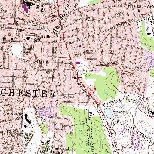 Topographic Map of Church of Christ, NH