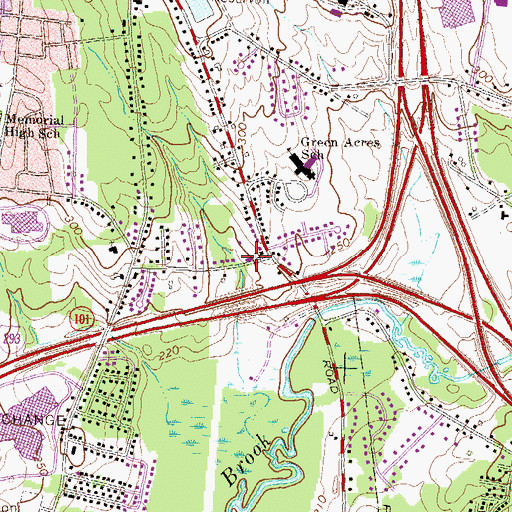 Topographic Map of Church of God, NH