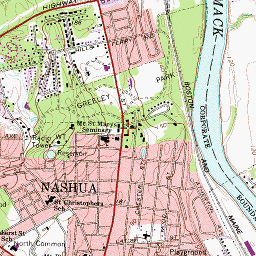 Topographic Map of The Church of Jesus Christ of Latter Day Saints, NH