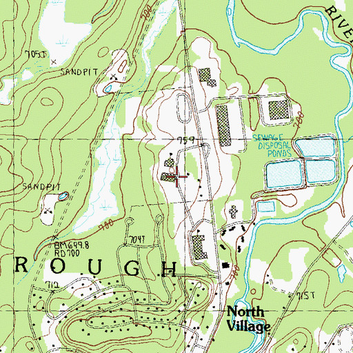 Topographic Map of ConVal Regional High School, NH