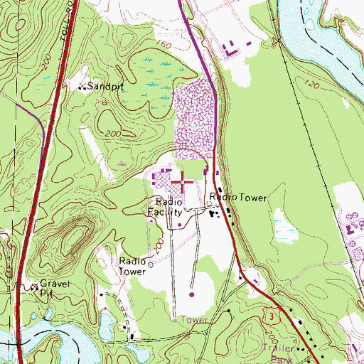 Topographic Map of David Webster Airfield (historical), NH
