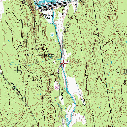Topographic Map of Everett (historical), NH