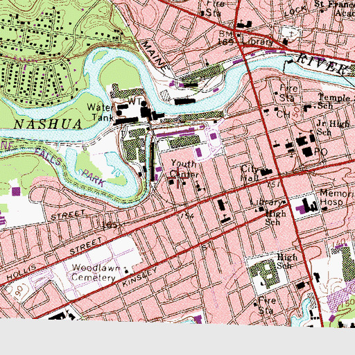 Topographic Map of Faith Baptist Church, NH