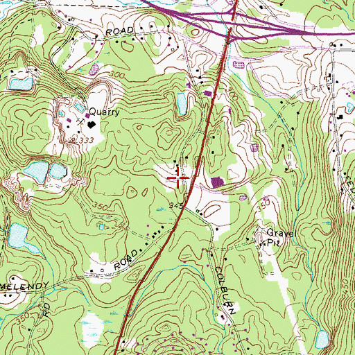 Topographic Map of Field and Stream Travel Trailer Park, NH