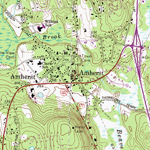 Topographic Map of First Baptist Church, NH