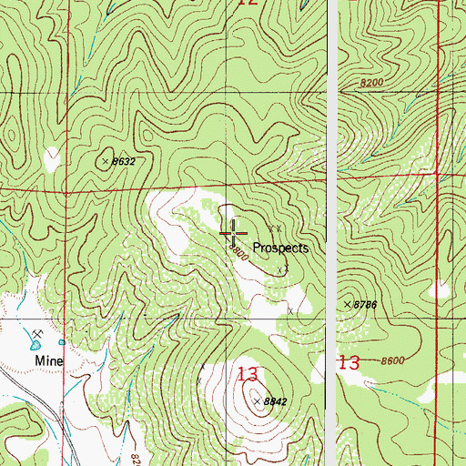 Topographic Map of Soapy Hill, CO
