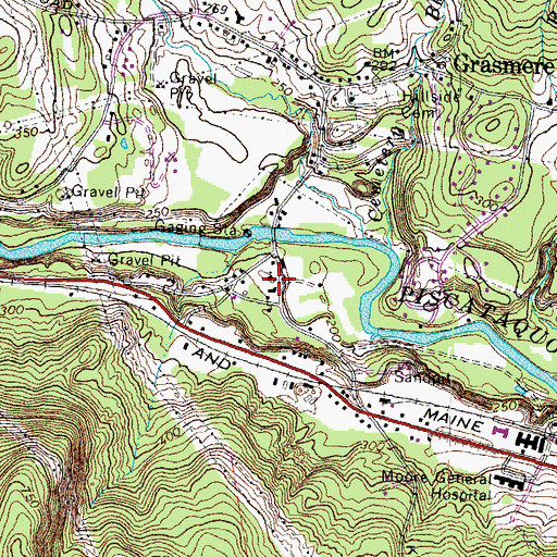 Topographic Map of Goffstown Christian School, NH