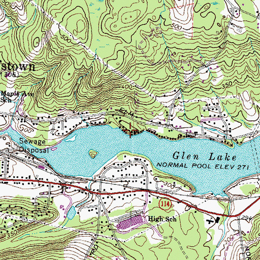 Topographic Map of Goffstown Congregational Church, NH